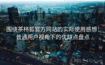 围绕茶杯狐官方网站的实际使用感想：普通用户视角下的优缺点盘点