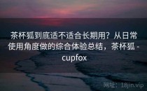 茶杯狐到底适不适合长期用？从日常使用角度做的综合体验总结，茶杯狐 - cupfox